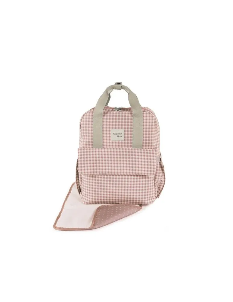 MOCHILA I LOVE VICHY ROSA WALKING MUM