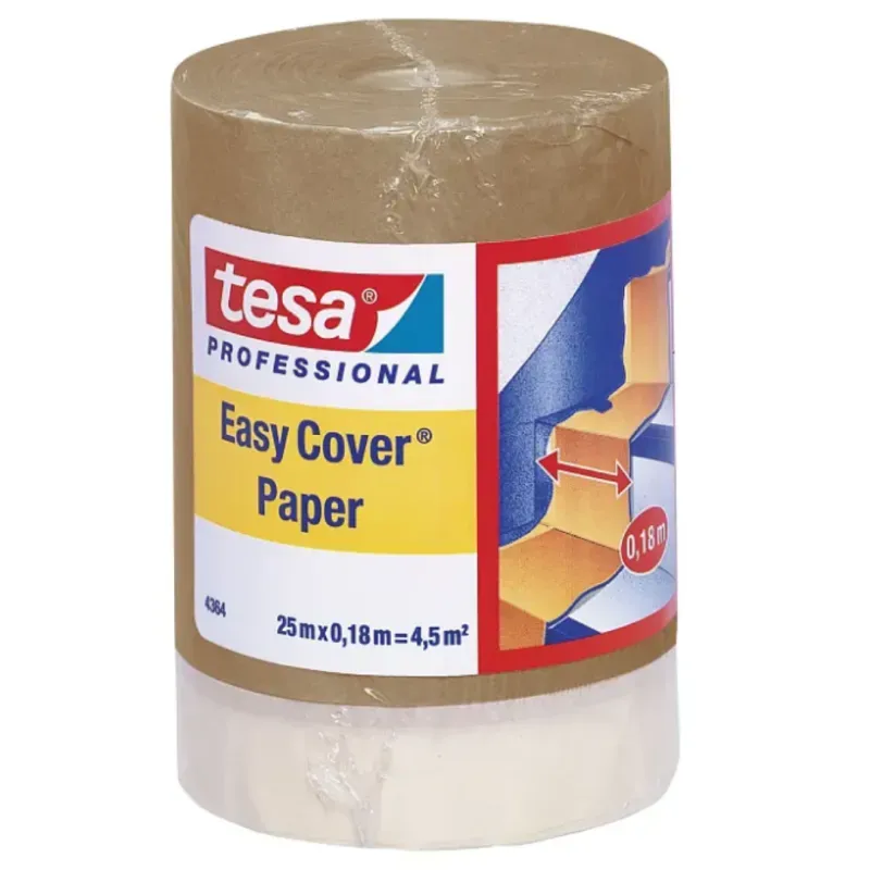 Papel de enmascarar con cinta adhesiva Easy Cover 4364 de Tesa