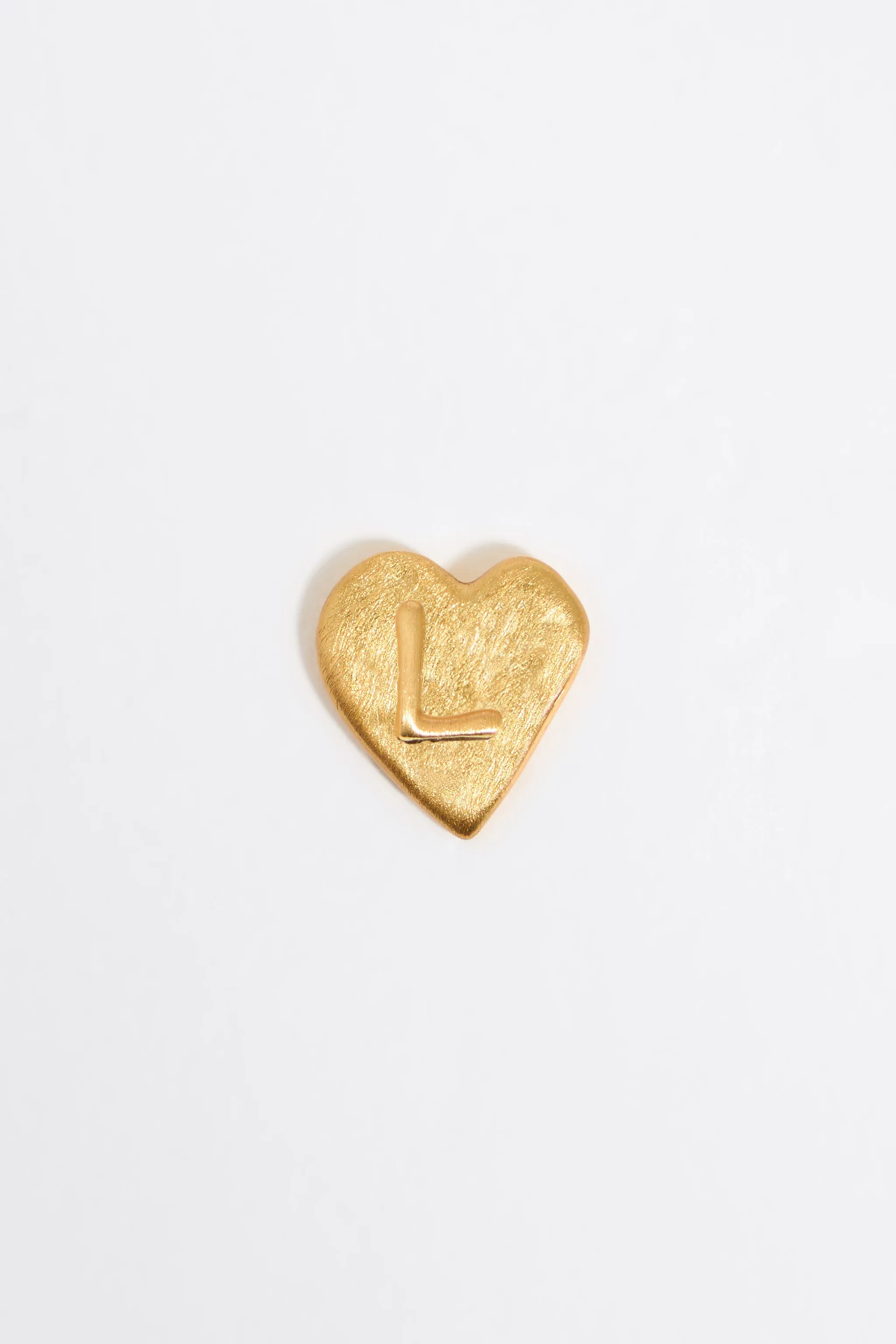 Pendientes letra L corazón dorado