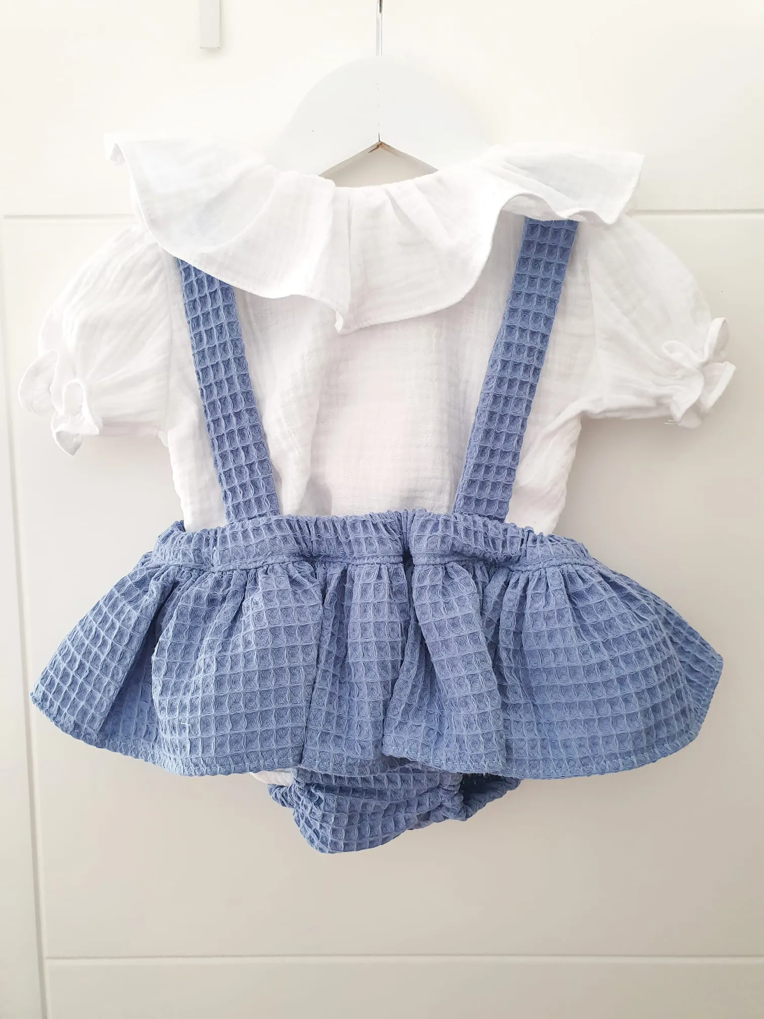 Petito lazo gofre azul pastel
