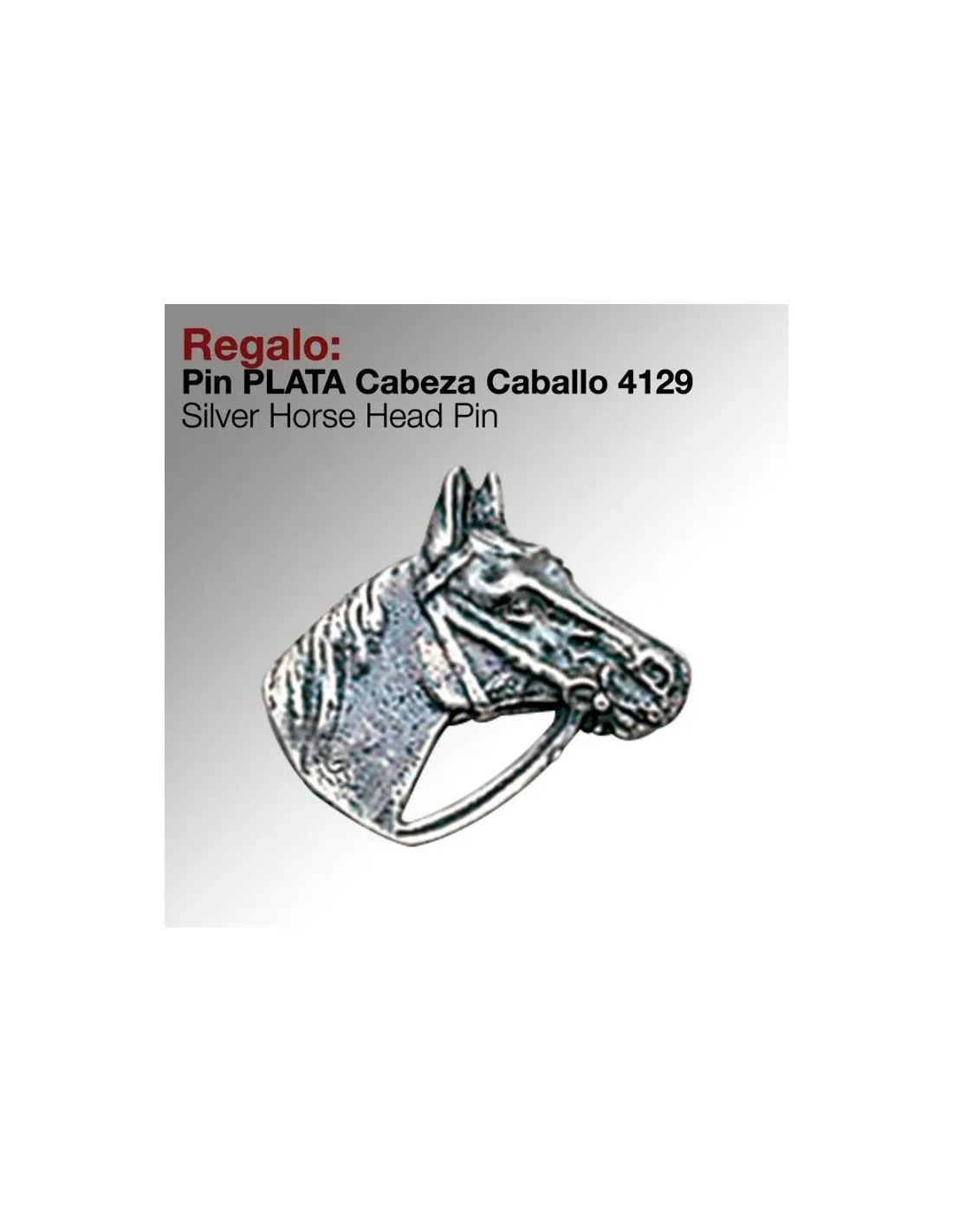 Regalo Pin Plata Cabeza Caballo 4129