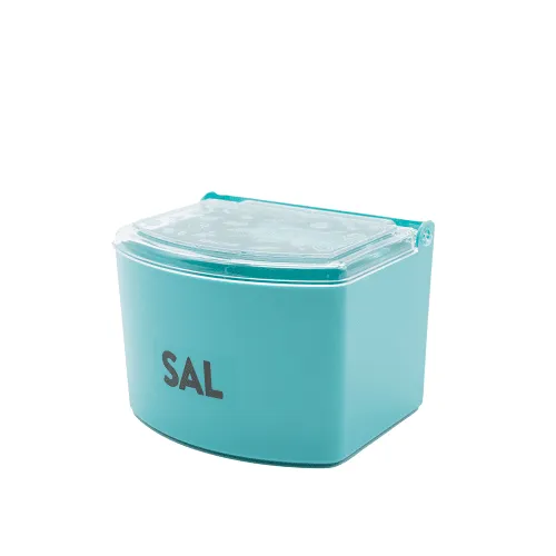 Salero Plastico Con Tapa  Turquesa
