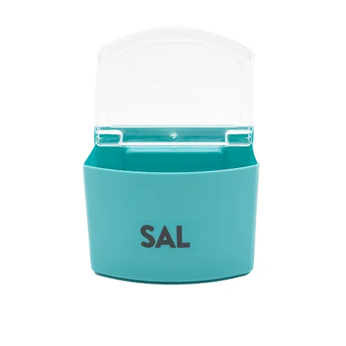 Salero Plastico Con Tapa  Turquesa