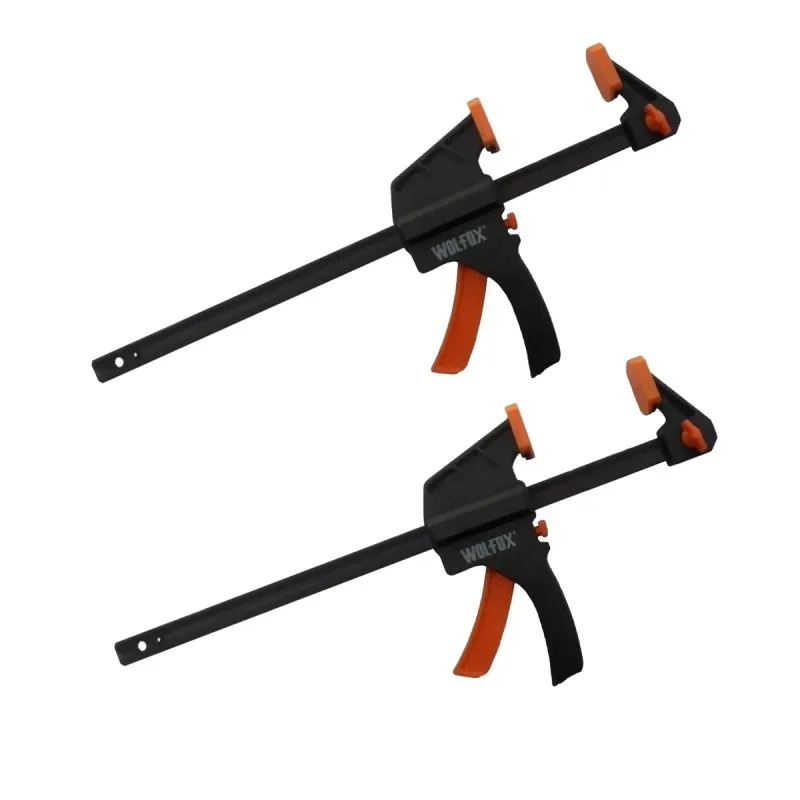 SET DE 2 PRENSAS RáPIDAS MANGO EN ABS 6" WOLFOX WF0708K1