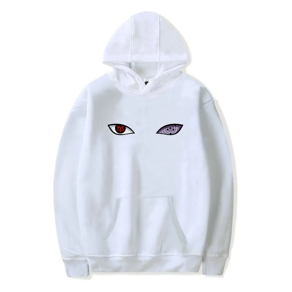 Sudadera Naruto Rinnegan Mangekyou Sharingan Blanca