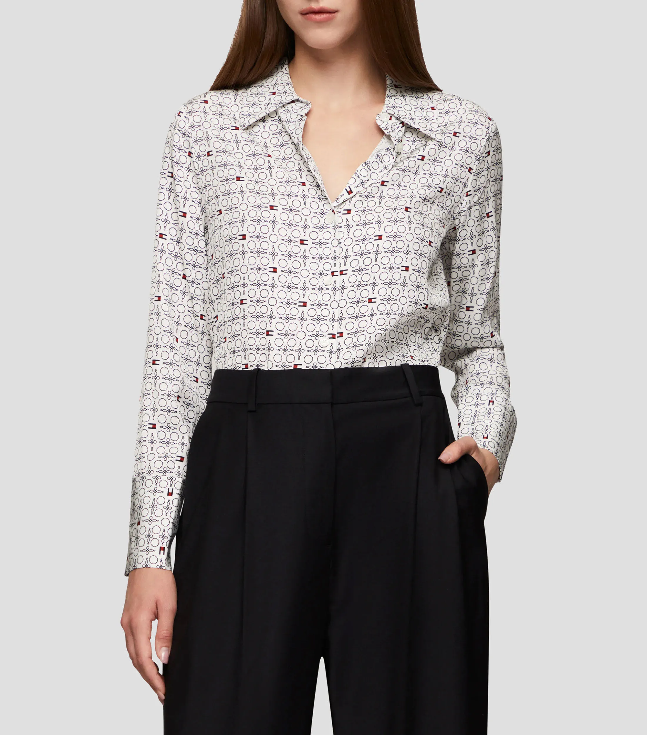 Tommy Hilfiger Camisa estampada de manga larga Mujer