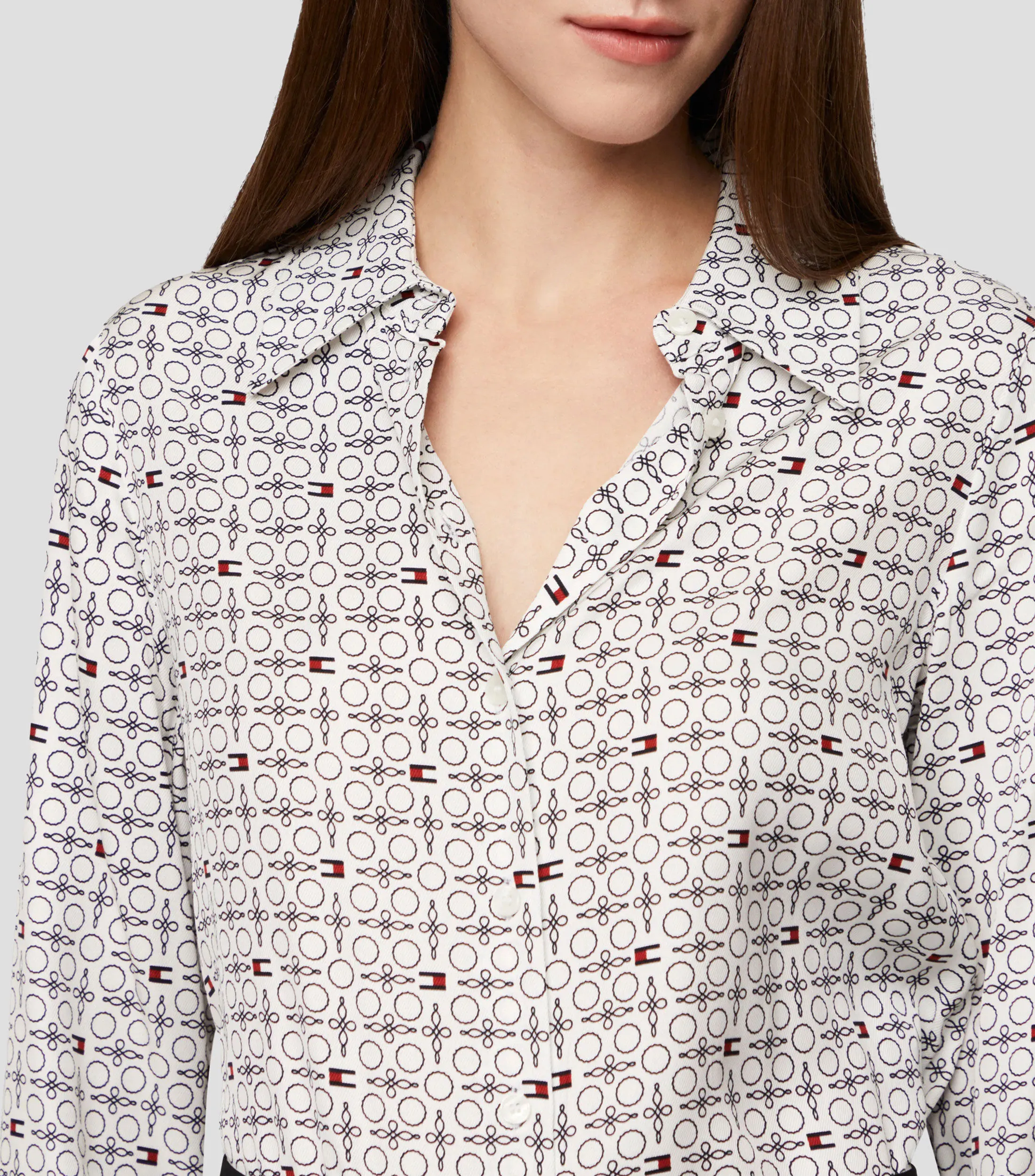 Tommy Hilfiger Camisa estampada de manga larga Mujer
