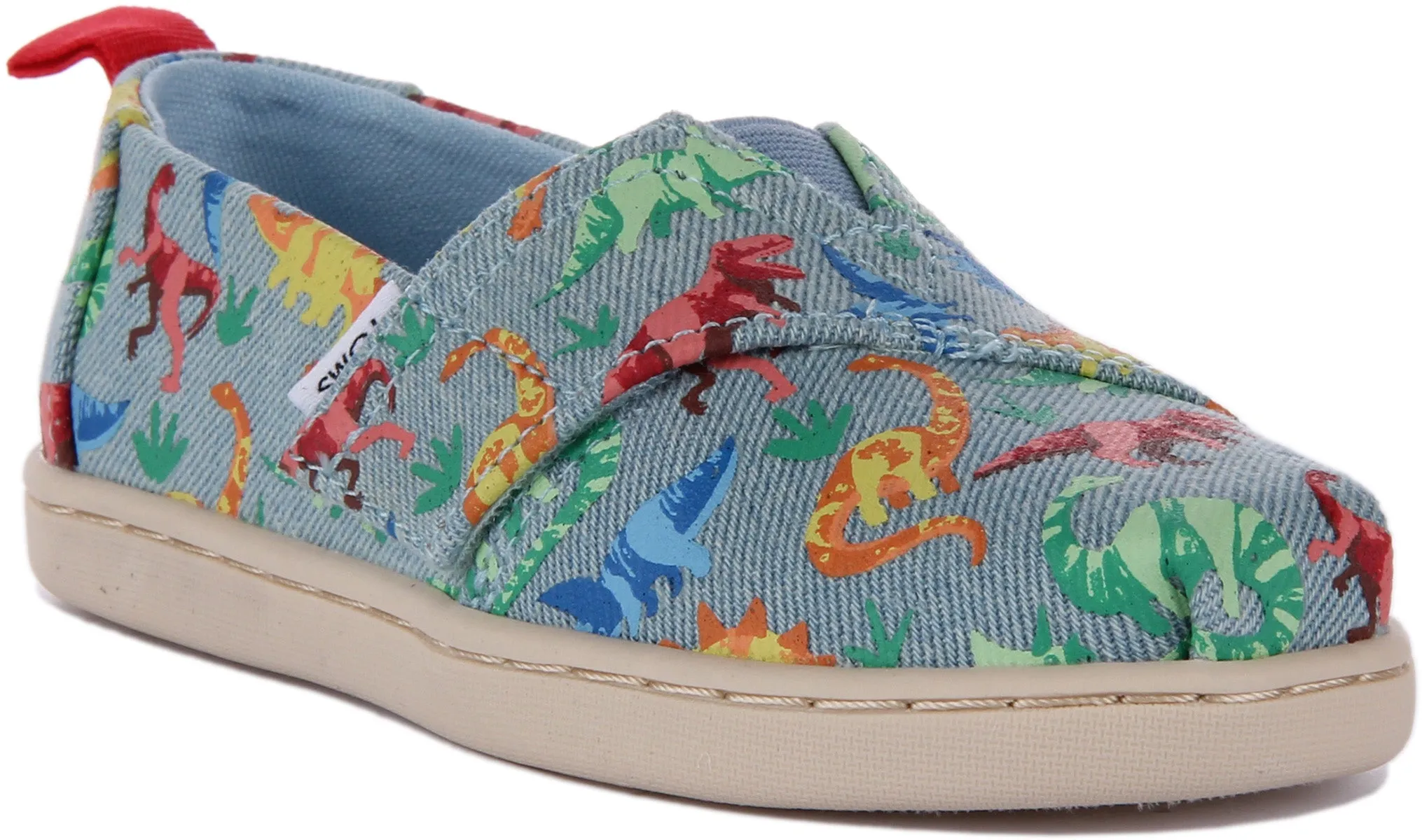 Toms Tiny Alpargata Alpargatas de lona con estampado glimmer charms para bebé en azul multi