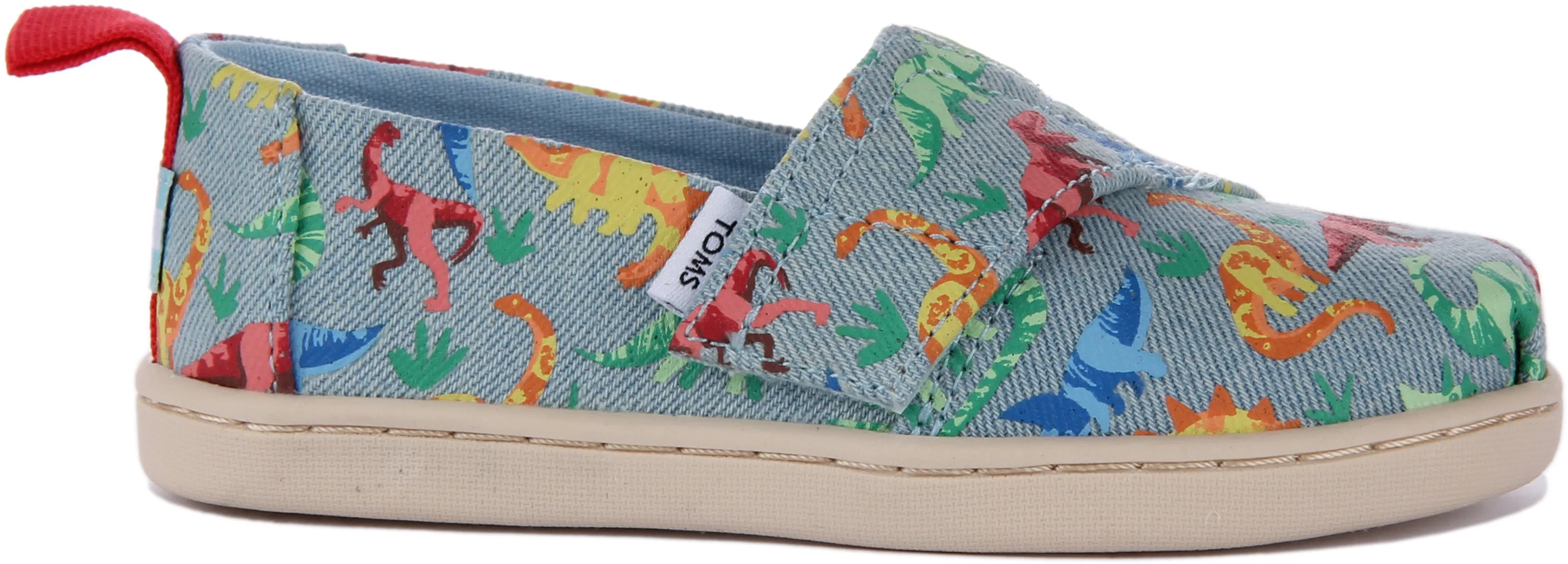 Toms Tiny Alpargata Alpargatas de lona con estampado glimmer charms para bebé en azul multi