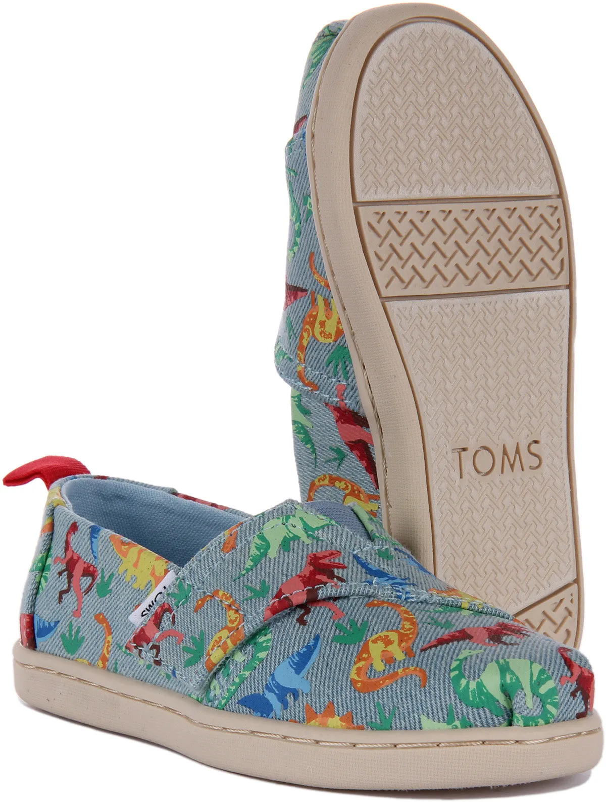 Toms Tiny Alpargata Alpargatas de lona con estampado glimmer charms para bebé en azul multi
