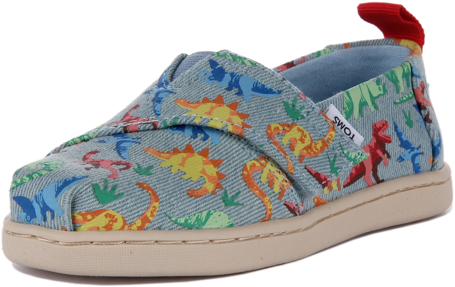 Toms Tiny Alpargata Alpargatas de lona con estampado glimmer charms para bebé en azul multi