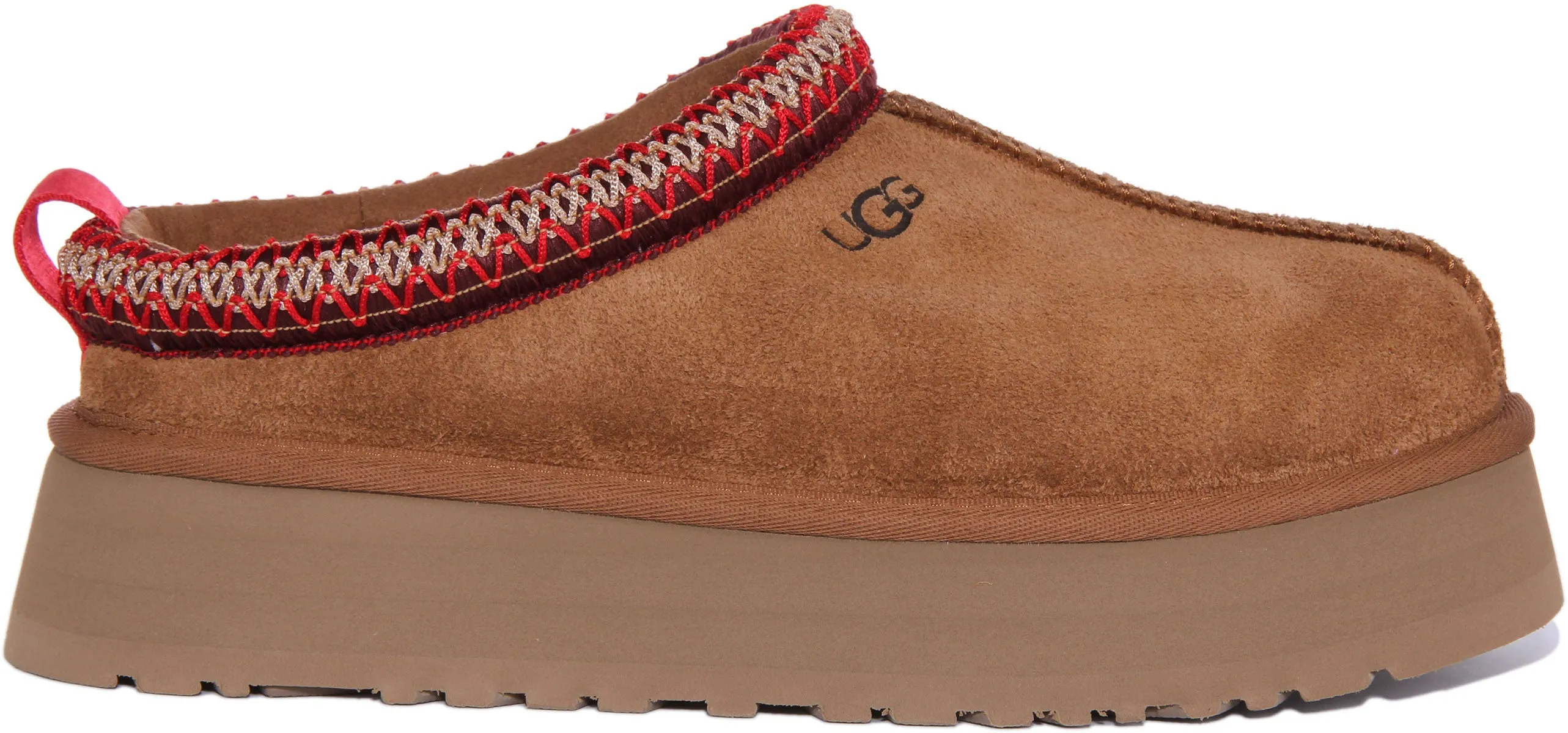 Ugg Tazz Pantuflas de ante para interior y exterior para mujer en negro