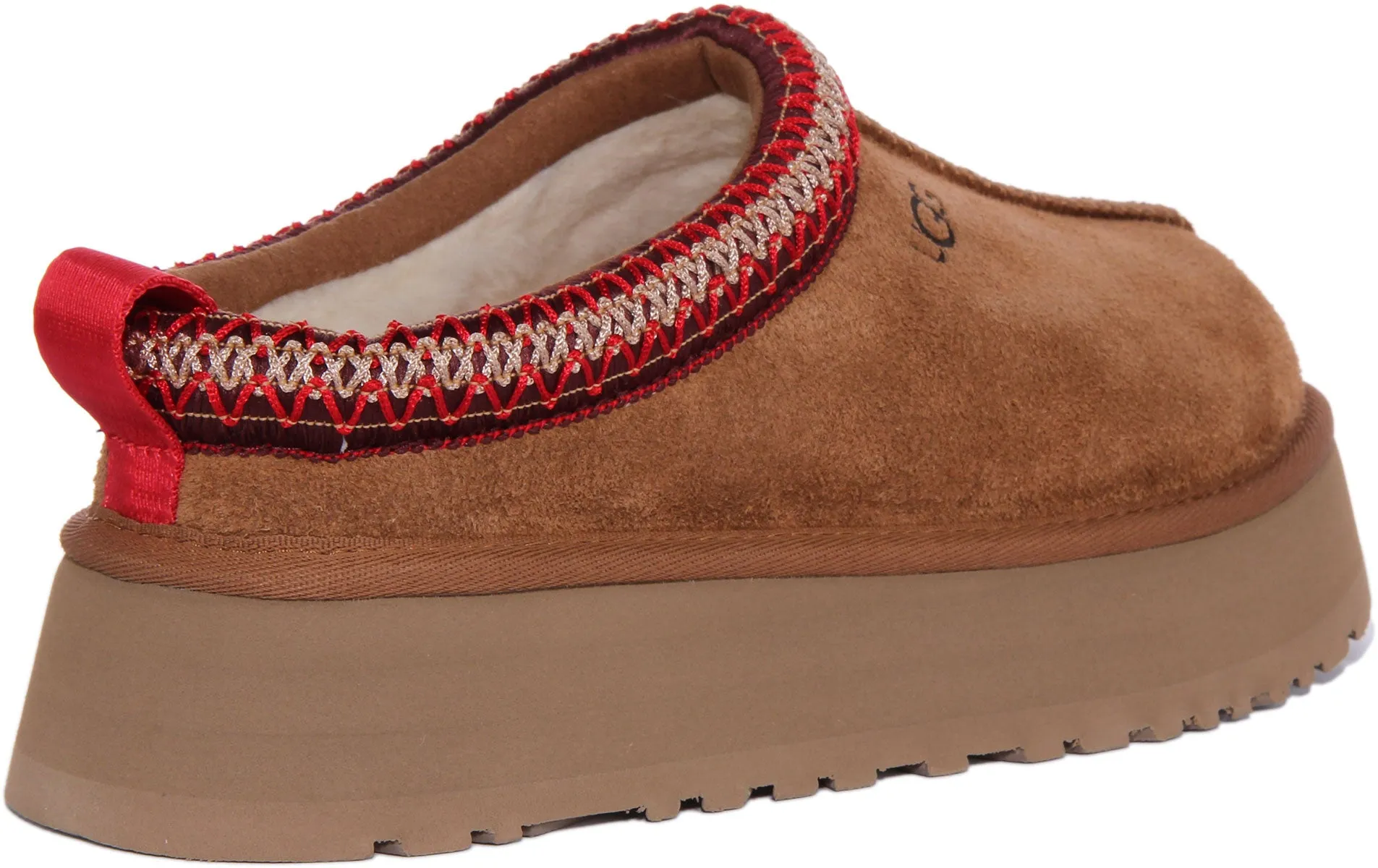 Ugg Tazz Pantuflas de ante para interior y exterior para mujer en negro