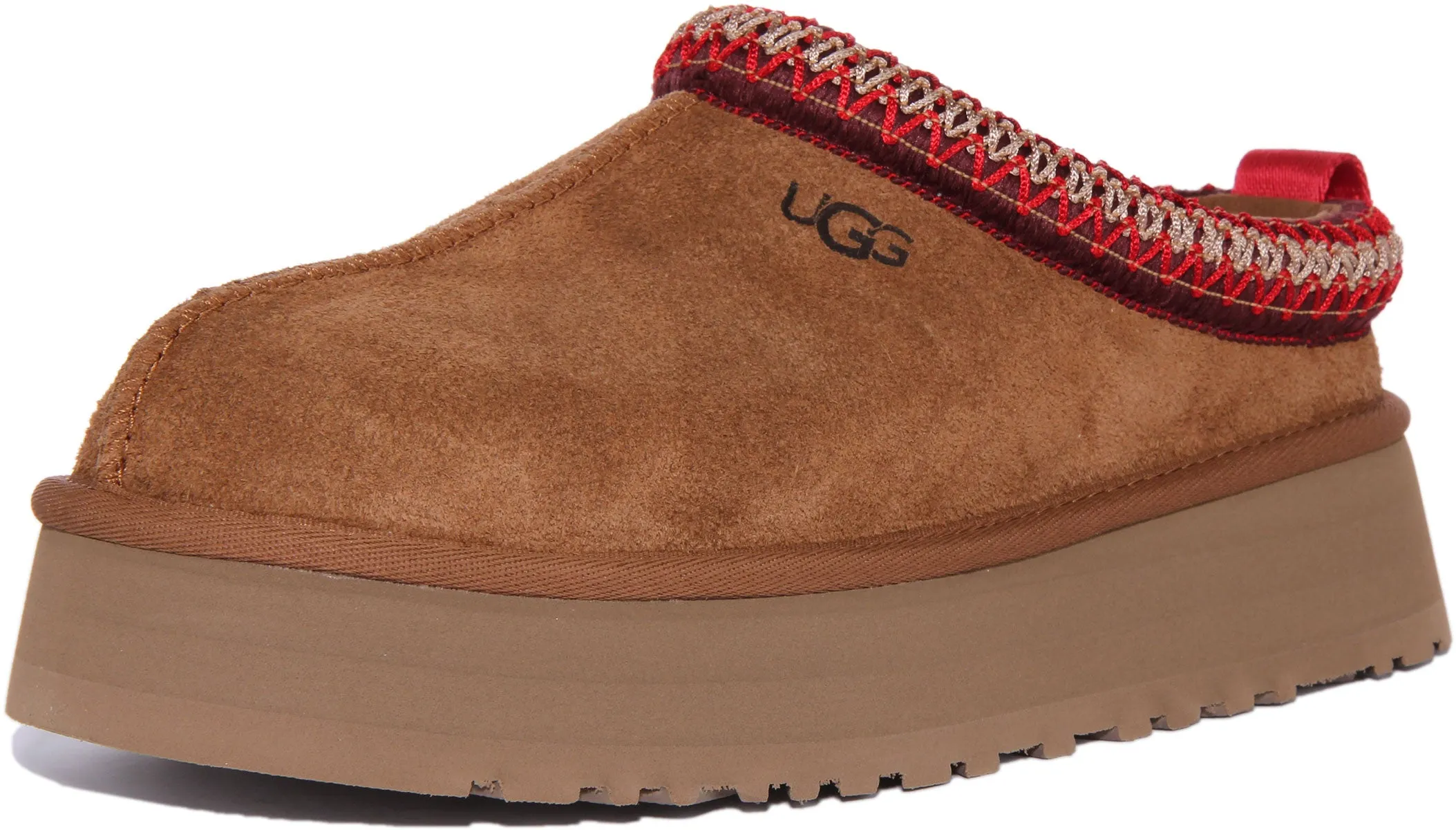Ugg Tazz Pantuflas de ante para interior y exterior para mujer en negro