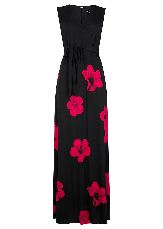 VESTIDO DE PUNTO PREMAMá/DE LACTANCIA CON VISCOSA SOSTENIBLE NEGROMAGENTA