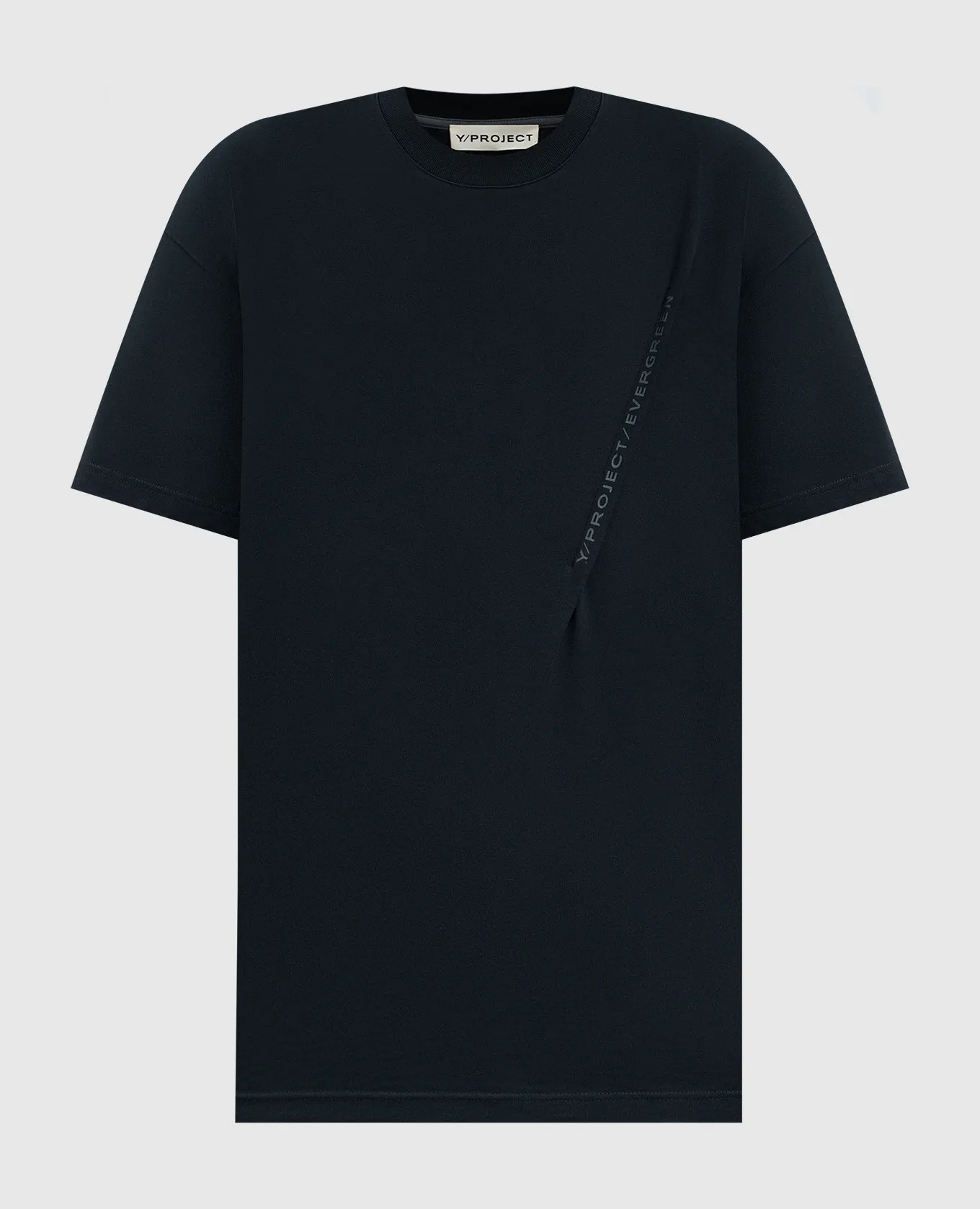 Y PROJECT BLACK TSHIRT EVERGREEN WITH A PRINT