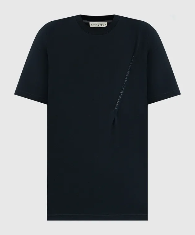 Y PROJECT BLACK TSHIRT EVERGREEN WITH A PRINT