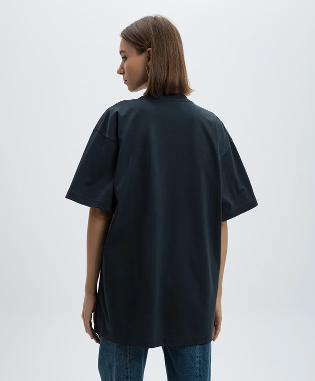 Y PROJECT BLACK TSHIRT EVERGREEN WITH A PRINT