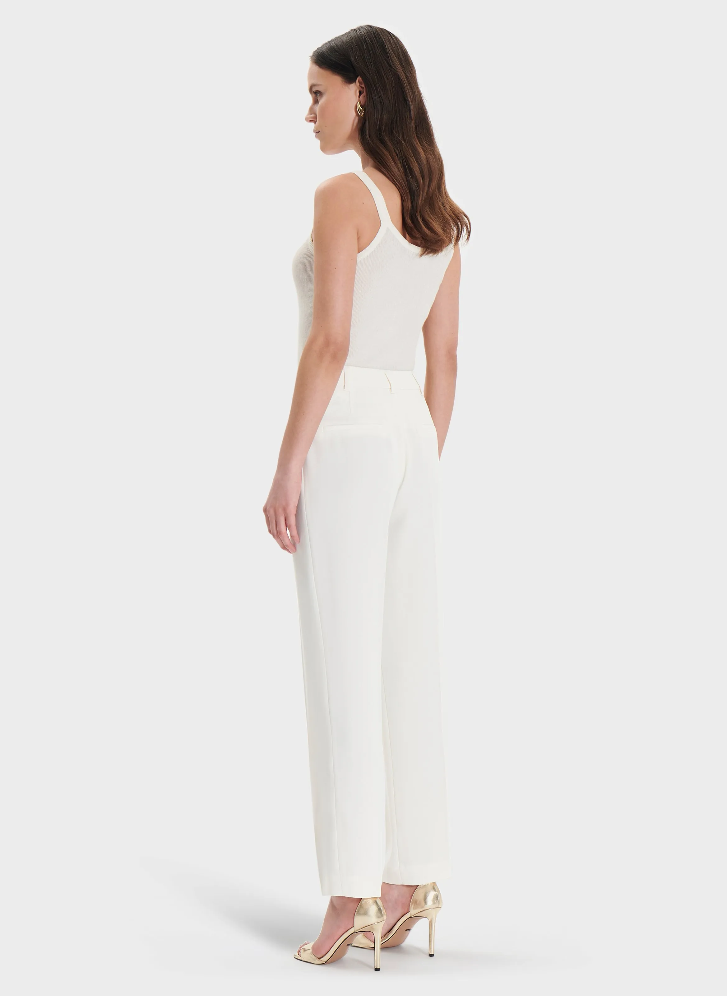 ZAPA PAUL  PANTALóN AJUSTADO DE PINZAS EN BLANCO