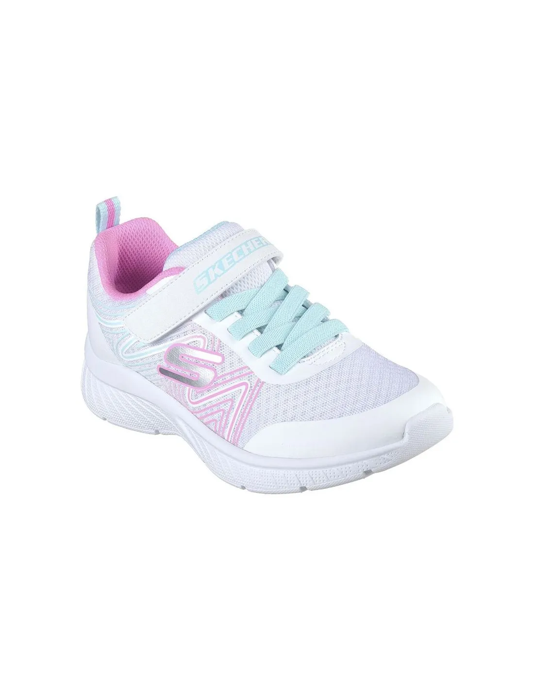 ZAPATILLAS SKECHERS MICROSPEC PLUS  SWI NIñA BLANCO