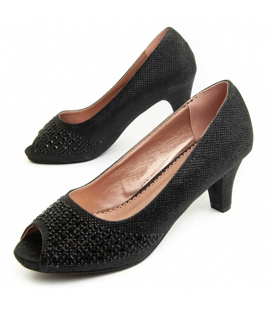 Zapato De Tacón Para Mujer.  Montevita  Unne63  92363 Negro