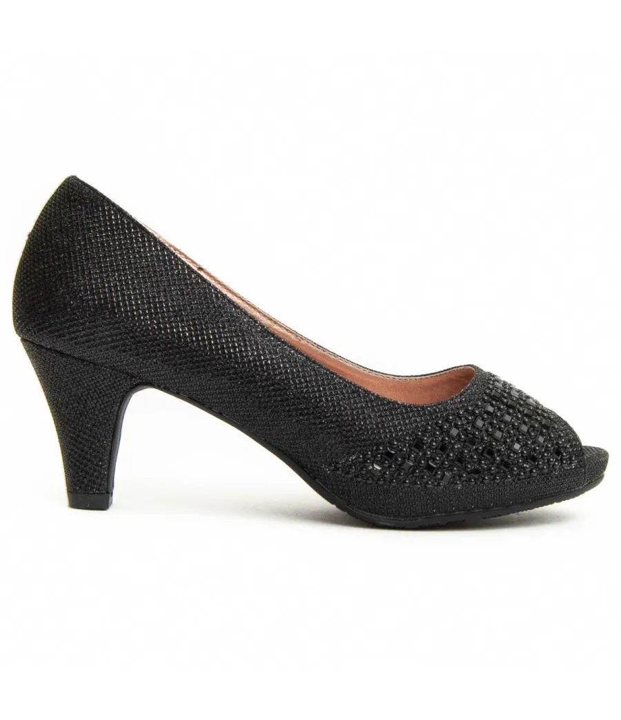 Zapato De Tacón Para Mujer.  Montevita  Unne63  92363 Negro