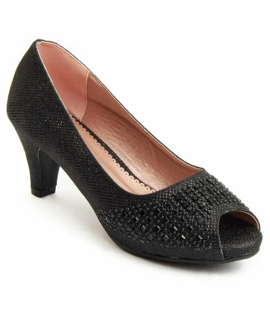 Zapato De Tacón Para Mujer.  Montevita  Unne63  92363 Negro