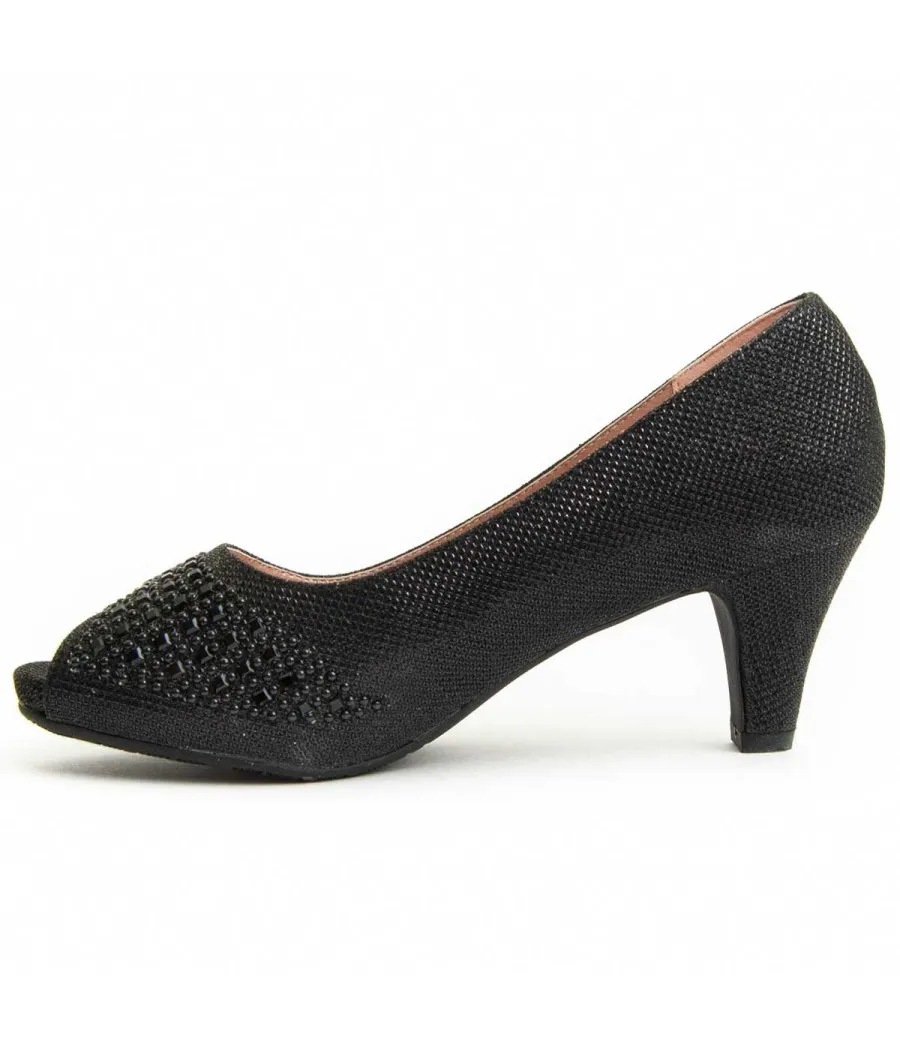 Zapato De Tacón Para Mujer.  Montevita  Unne63  92363 Negro