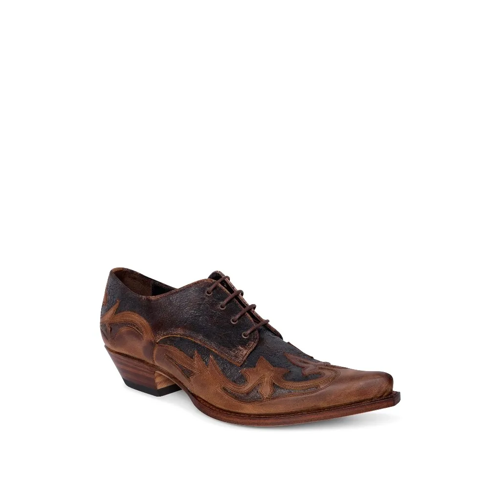Zapatos Sendra 10066 Mezcal Western para hombre en cuero marrón rústico
